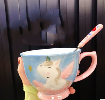 Taza de Cerámica para el Hogar, Taza de Avena, Linda