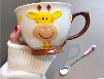 Taza de Cerámica para el Hogar, Taza de Avena, Linda