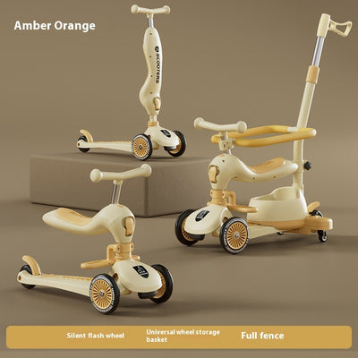 Patinete Infantil Multifuncional con Música y Luces