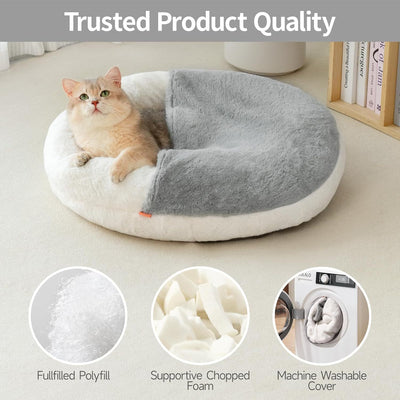 Cama Lavable para Mascotas con Manta y Base Antideslizante para Gatos y Perros Pequeños