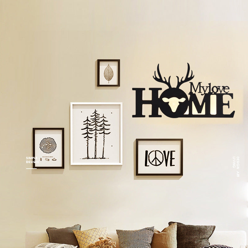 Lámpara de Pared con Letras LED en Inglés - Fondo de Pared Creativo