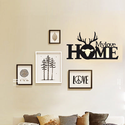 Lámpara de Pared con Letras LED en Inglés - Fondo de Pared Creativo