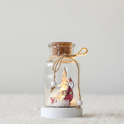 Ambiente navideño botella de nieve botella de deseos