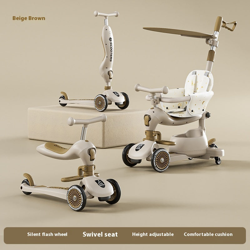 Patinete Infantil Multifuncional con Música y Luces