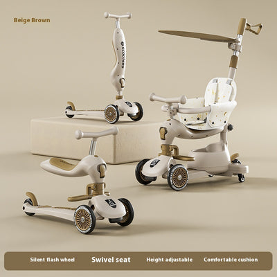 Patinete Infantil Multifuncional con Música y Luces