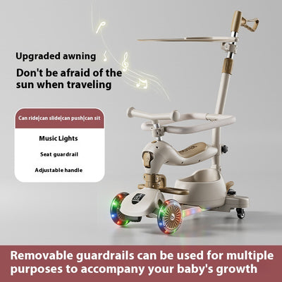 Patinete Infantil Multifuncional con Música y Luces