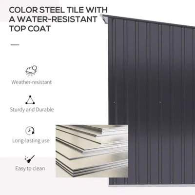 Outdoor Garden Storage Shed Galvanized Steel Tool House