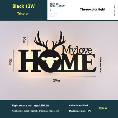 Lámpara de Pared con Letras LED en Inglés - Fondo de Pared Creativo