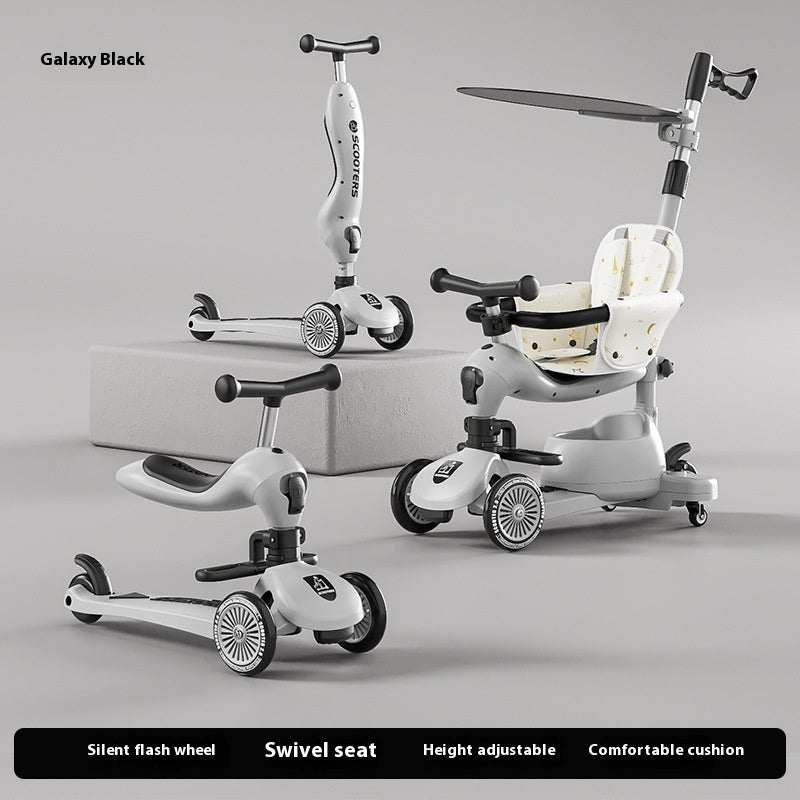 Patinete Infantil Multifuncional con Música y Luces