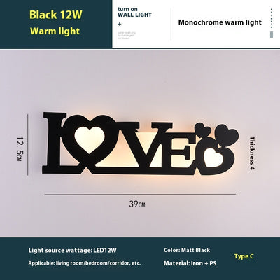 Lámpara de Pared con Letras LED en Inglés - Fondo de Pared Creativo