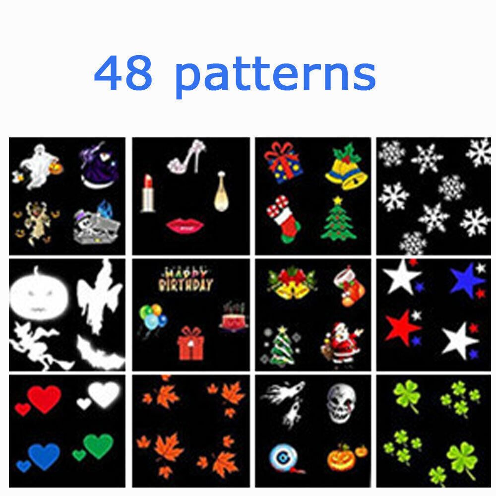 Proyector láser navideño de 48 patrones