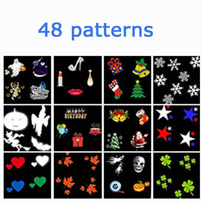 Proyector láser navideño de 48 patrones