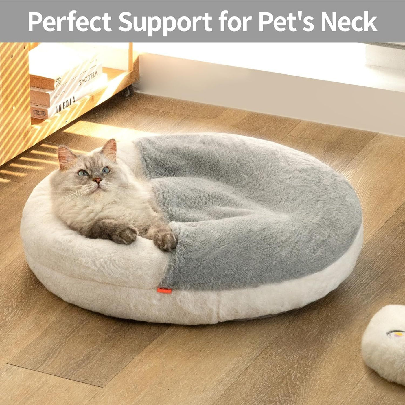 Cama Lavable para Mascotas con Manta y Base Antideslizante para Gatos y Perros Pequeños