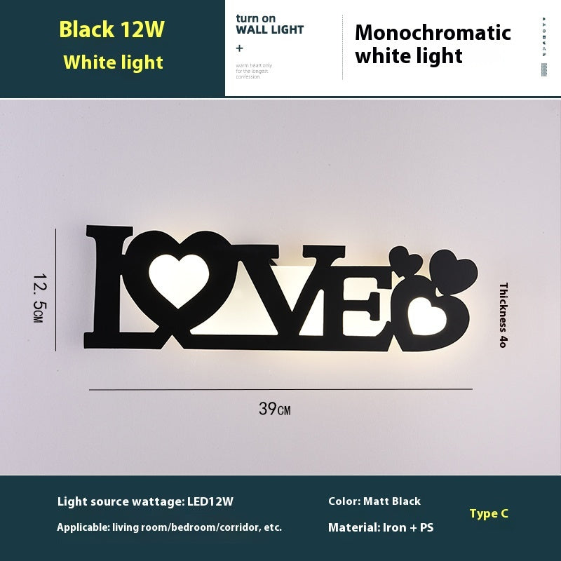 Lámpara de Pared con Letras LED en Inglés - Fondo de Pared Creativo